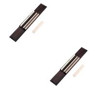 Didiseaon 2piezas Puente De Guitarra Acústica De Hueso De Ganado Cejuela y Tuerca De Palisandro Kit De Reemplazo Para Guitarra Clásica y Folk