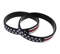 Didiseaon 2piezas Pulsera Bandera de América Roja para Adultos Accesorio DIY para Día Independencia y Elecciones Presidenciales Brazalete Unisex con Diseño Creativo y Portátil