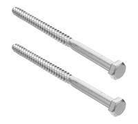 Didiseaon 2piezas Tornillos de Madera de Cabeza Hexagonal Galvanizados Pernos Estructurales de Acero al Carbono para Construcción Carpintería Terrazas y Proyectos Exteriores
