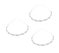 Didiseaon 3 Diademas Nupciales Con Hojas Y Flores Para Mujer Con Diamantes De Imitación