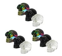 Didiseaon 3 Juegos Decoración De Halloween Decoraciones De Halloween Para Interiores Decoraciones De Esqueleto De Halloween Mini Calaveras Esqueleto Colgante Real Cristal 3 Piezas * 3