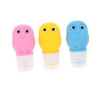 Didiseaon 3 Piezas Botella De Silicona De Búho Contenedor De Jabón De Viaje Kit De Tamaño De Viaje Para Mujer Almacenamiento Vacio Champú De Viaje Loción Embotellado Gel De Sílice Viajar