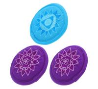 Didiseaon 3 Piezas Cojines para Cuencos Accesorios para Cuenco Budista Almohadillas de Duraderas y Ligeras Colores Morado y Azul para Meditación y Rituales