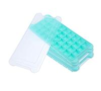 Didiseaon 3 piezas Cubiteras de Silicona Reutilizables para Hielo de Moldes con Tapa para Hacer Cubitos y Esferas de Hielo Casa Cafeterías y Restaurantes Color Verde Compartimentos