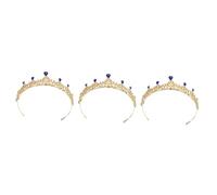 Didiseaon 3 Piezas De Cristal Tocado De Diamantes De Imitación Plantillas De Práctica De Arte De Uñas Diamante De Imitación Aro De Pelo Tiara Novia Boda Sombrerería