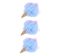 Didiseaon 3 Piezas Flores De Ducha De Helado Esponja De Baño Para Helados Esponja De Ducha De Depurador De Bola De Baño Pequeñas Esponjas Vegetales Limpiador Educación Física