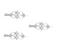 Didiseaon 3 Piezas horquilla vikinga horquilla palos de pelo para bollos horquilla para el pelo decoración palo de pelo de metal horquilla de la vendimia europeo y americano alfiler Noruega