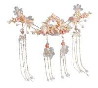 Didiseaon 3 Piezas peine curli hair topper moda borlas joyeria horquillas para el cabello palos elásticos varita mágica corbatas patas palo de pelo chino palillos para cabello largo metal