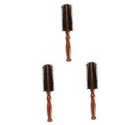 Didiseaon 3 Piezas peine de masaje peine antiestático Accesorios para el cabello s de plancha de pelo cilindro rizador herramienta de peluquería De madera
