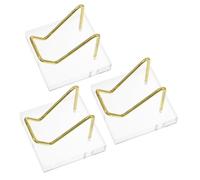 Didiseaon 3 Piezas Soporte de Exhibición de Piedras Minerales Acrílico Transparente con Brazo Metálico para Cristales Rocas y Gemas Base y Ligera para Coleccionables Hogar y Exhibiciones