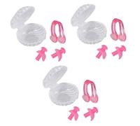 Didiseaon 3 Piezas Tapón Nasal De Natación Para Los De Silicona Accesorios De Natacion Pinza Nasal De Silicona Rosa