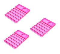Didiseaon 3 Piezas Titular de la pluma de uñas paleta de esmalte de uñas organizador de brochas de maquillaje herramientas manicura utensilios para uñas bandeja de paleta de maquillaje Rosy