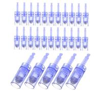 Didiseaon 30 piezas Cartuchos de Microagujas con Diseño Seguro de Bloqueo Azul para Dispositivo Eléctrico de Cuidado Facial Compatibles con Máquina de para Piel Sensible y Renovación