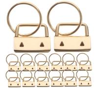 Didiseaon 30 Piezas Kit de Hardware para Llaveros con Abrazaderas de Material para Hacer Llaveros DIY con Cierre de Lanyard y Cadena Metalizada Dorada Accesorios para Bolsos y Pulseras