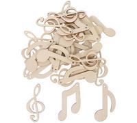Didiseaon 30 Unidades Rodajas de Madera de Notas Musicales para Manualidades DIY para Decoración Pintura Creativa sin Terminar Uds por Pack