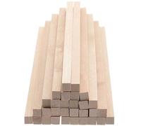 Didiseaon 30 Varillas de Madera Artesanal Cuadradas 10X10 MM 30 CM para Decoración y Manualidades
