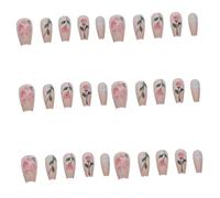 Didiseaon 30piezas Uñas Press Gel Decoración De Uñas Con Diseño De Manicura Fácil y Duradera