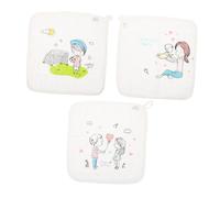 Didiseaon 3piezas Baberos De Toallitas Para Saliva De Algodón Suaves Para Toalla De Cara Toallitas Para Manos Para Recién Nacido