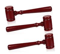 Didiseaon 3Piezas Mini Juez de Madera Gavel para Accesorio de Disfraz de Abogado Juguete de Rol Montessori Material de Madera Premium para Justicia