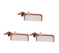 Didiseaon 3piezas Peine De Masaje Para Cabelludo Peine Pequeño De Viaje Diseño De Animales De Para Adultos Desenredar Cabello Fino y Suave