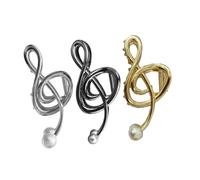 Didiseaon 3piezas Pinzas Pelo Forma de Nota Musical de Metal Antideslizantes Pinzas Pelo Forma de Nota Musical para Ocasiones Formales Informales Detalles de Perla Falsa