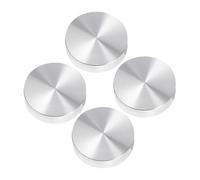 Didiseaon 4 Piezas Adaptador de Disco de Aleación de Aluminio Resistente para Muebles Soporte Redondo Metálico para Mesa de Vidrio para Mesas de Té y Vitrinas