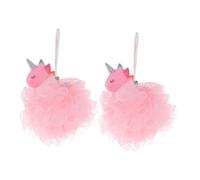 Didiseaon 4 Piezas Bola De Baño Unicornio Exfoliante Corporal Para Hombres y Mujeres Puf Exfoliante Soplo De Bebe Lavado De Puf Bola De Ducha Malla De Polivinilo Chica Niño Esponja
