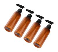 Didiseaon 4 Piezas Botella Dispensadora de Viaje de 100ml Reutilizable y Portátil Bomba de Presión para Champú y Jabón Líquido en Color Negro para Viajes y Uso Diario