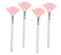 Didiseaon 4 Piezas brocha de maquillaje fanático del maquillaje resaltador Constituir piel brochas de maquillaje pinceles maquillaje cepillo abanico facial cepillo de polvo fijador Plástico