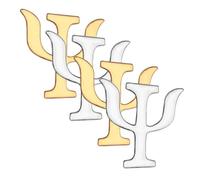 Didiseaon 4 piezas Broche Vintage de Psicología Aleación Fina de Pines de Solapa Forma de Nota para Mujer Accesorio Chic para Ropa Bufanda Sombrero Regalo