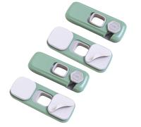 Didiseaon 4 piezas Cerraduras de Seguridad para Armarios con Botón Desbloqueo Fácil Protección para Bebés Adecuadas para Puertas Laterales Instalación sin Taladrar Uso Multifuncional