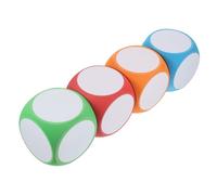 Didiseaon 4 Piezas Datos de Espuma Borrables Dados Blancos Duraderos para DIY Educativos Mesa Infantiles para Escritura y Actividades Creativas Aulas y Fiestas