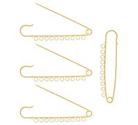 Didiseaon 4 Piezas de Imperdibles de Metal con Agujeros 9 Cm, Broches para Bricolaje y Accesorios de Joyería, Pinzas de Seguridad Multiusos para Manualidades y Ropa