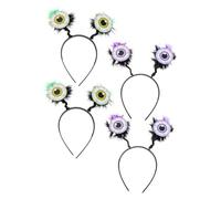Didiseaon 4 Piezas Diademas de Ojos Halloween con Diseño de Muelle Flexible Accesorios Espeluznantes para Fiestas y Decoración de Disfraz para Festival de Fantasmas Verde y