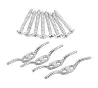 Didiseaon 4 Piezas Ganchos de Cornamusa de Acero Inoxidable para Persianas, Abrazaderas de Cuerda Resistentes y Fáciles de Instalar para Decoración del Hogar y Manualidades