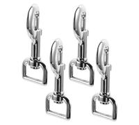 Didiseaon 4 Piezas Ganchos Giratorios de Aleación de Zinc para Correas de Perro de Resistentes Antideslizantes y Ergonómicos para Collares de Mascotas Pequeñas Medianas y