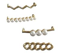 Didiseaon 4 Piezas Hebilla de Zapato de Perla Clips Decorativos para Zapatos de Mujer de Aleación Perlas Doradas para Ocasiones Especiales