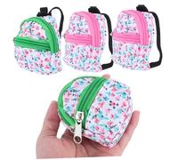 Didiseaon 4 Piezas Mochila Miniatura Accesorios Muñecas Decoración Casa de Muñecas Flores de Infantil