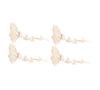 Didiseaon 4 Piezas Pasador De Pelo De Metal Borla Mariposas Pelo Garra Clips De Garra De Pinzas De Pelo De Pequeñas Retro Garra De Pelo Sombrerería Cabello Aleación De Zinc