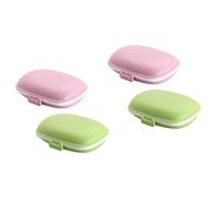 Didiseaon 4 Piezas Pastillero Con Compartimentos Contenedores De Brillo De Labios Recordatorio Mensual Pequeño Contenedor De Pastillas Píldora De Pastillas