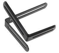 Didiseaon 4 piezas Soportes Ángulo Ajustables con Ranura para Estanterías Escuadras de Acero Inoxidable Resistentes para Sujetar Muebles de Negras