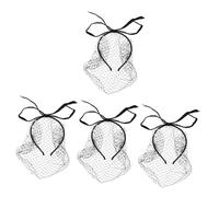 Didiseaon 4 Uds Diadema De Malla Francesa Tocado De Malla Velo De Novia Flapper Tocado Velo Tocado Para Novia Velo Máscara Tocados Para Mujeres Fiesta De Té Diadema Velo Accesorios Para El