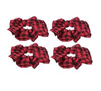 Didiseaon 4piezas Banda De Flores Cabello De Tela Delicadas Cintas Decorativas Pelo Elásticas Para Niñas Sujetadores De Coleta Festivas De Moda