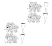 Didiseaon 4piezas Clip Difusor De Forma De Elefante De Cristal Para Ventilación De Automóvil Accesorios De Decoración Para Aire Acondicionado