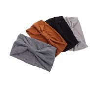 Didiseaon 4piezas Diadema De Yoga Ancha Retorcido Accesorios Suaves Para Mujeres y Niñas Diademas De Tela Para Correr y Hacer Ejercicio Gimnasio