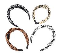 Didiseaon 4piezas Diademas Simples y Elegantes De Estampado Para Mujer Cinta Pelo