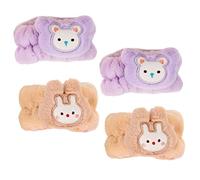 Didiseaon 4piezas Pulseras Absorbentes de Agua para Lavado Facial Cómodas para Uso Casa Muñequeras de Franela para Limpieza Facial