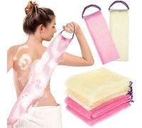 Didiseaon 4piezas Toallas Exfoliantes Cuerpo Paños Para Fregar Toalla Exfoliante De Ducha