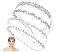 Didiseaon 4piezas Tocado Nupcial Con Brillantes y Perlas Diademas Para Boda Accesorios De Cabello Elegantes y Cómodos Joyas De Pelo Para Ceremonias y Fiestas