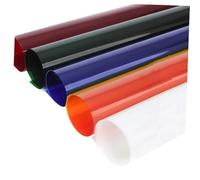 Didiseaon 5 Filtros de Papel de Color para Faros Delanteros, Papel de Filtro Reutilizable de Poliéster para Decoración y Publicidad en Estudio Fotográfico